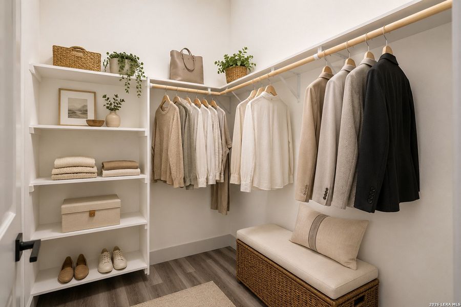 Furnished interior view inside a new home in , Fischer (Image 8).