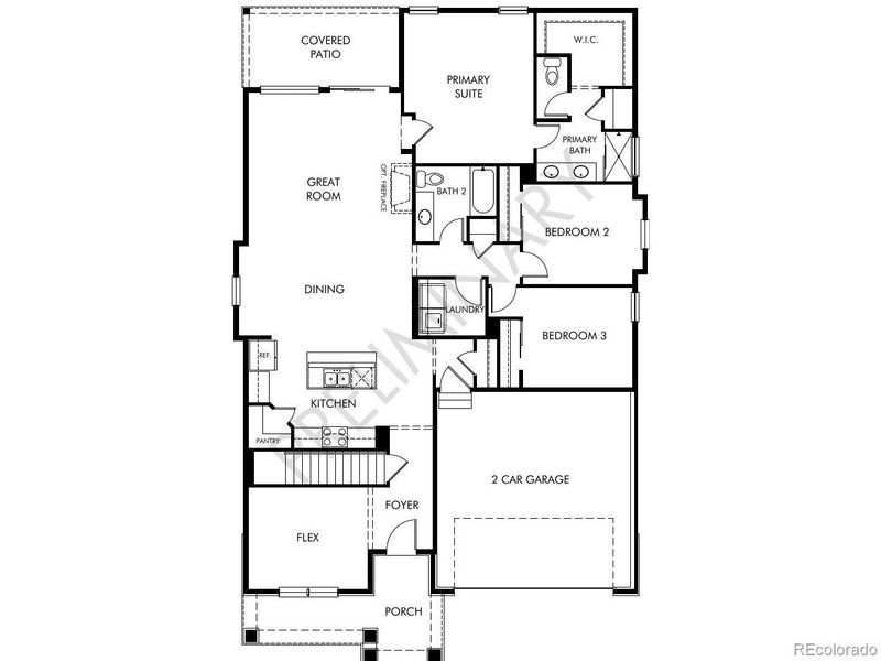 2D floor plan layout of this home in , Commerce City, CO (Image 4).