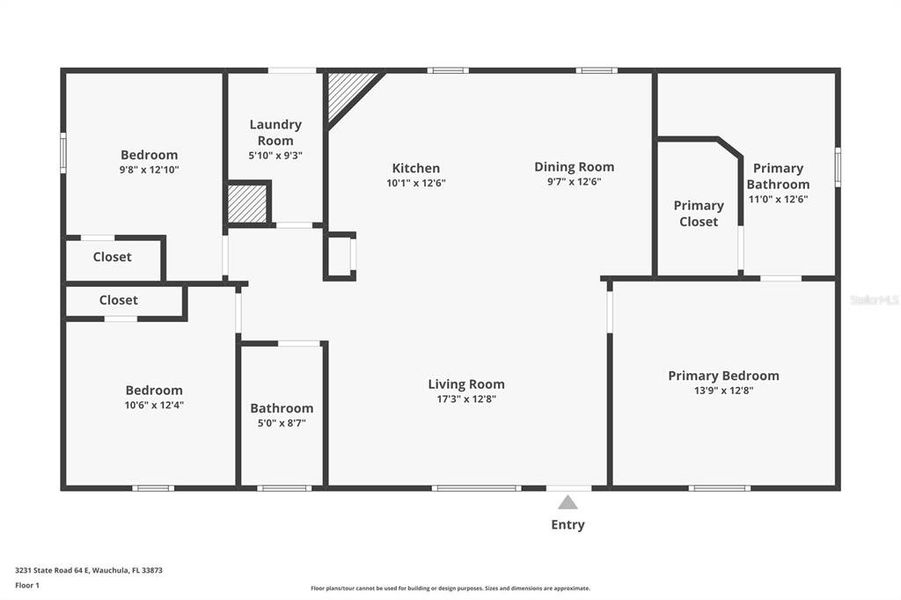 2D floor plan layout of this home in , Wauchula, FL (Image 3).