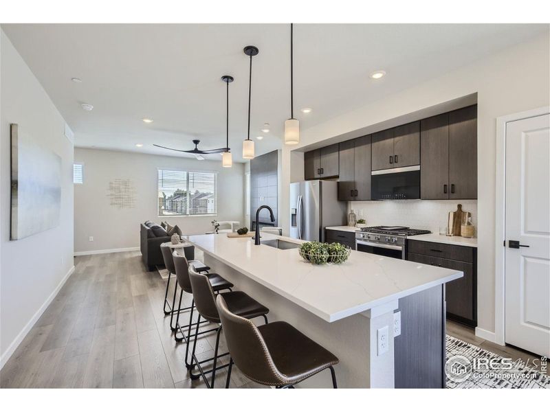 Furnished interior view inside a new home in Waterfield - Townhomes, Fort Collins (Image 13). Furnished interior view inside a new home in Waterfield - Townhomes, Fort Collins (Image 13).