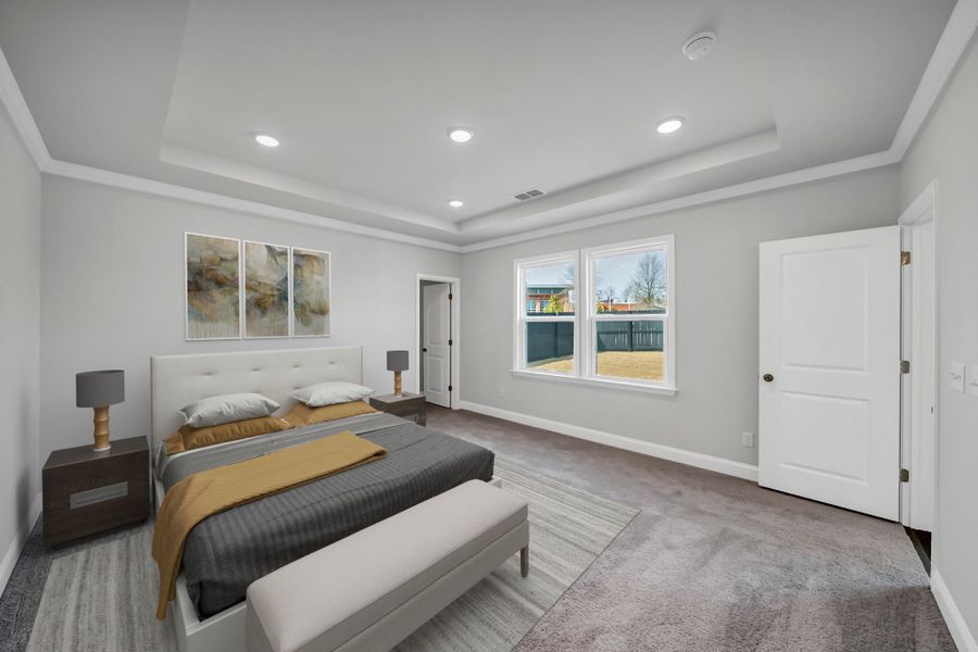 Furnished interior view inside a new home in Monroe Preserve, Chapin (Image 39).