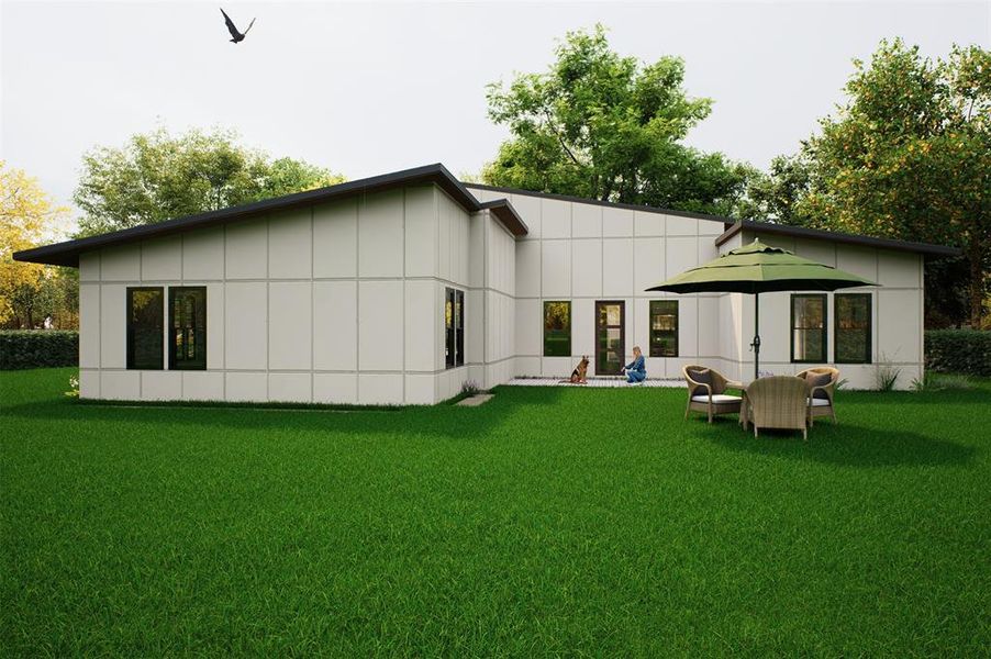 Exterior details and patio area of a home in , Dallas (Image 5). Exterior details and patio area of a home in , Dallas (Image 5).