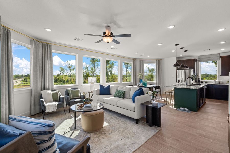 Representative furnished interior of a home built from the Oakdale – Courtyard Collection by Chesmar Homes in Jordan Ranch, Pattison (Image 7). Representative furnished interior of a home built from the Oakdale – Courtyard Collection by Chesmar Homes in Jordan Ranch, Pattison (Image 7).