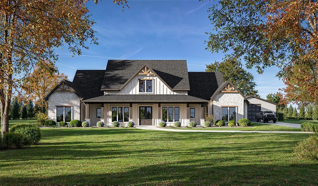 Front exterior of a new home in , Tolar, TX, highlighting curb appeal (Image 1).