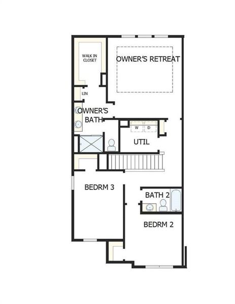 2D floor plan layout of this home in Grandview Terrace, Canton, GA (Image 4).