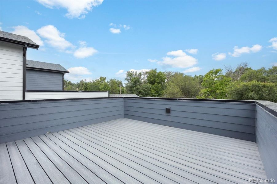 Exterior details and patio area of a home in , Denver (Image 2).