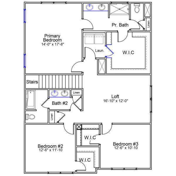 2D floor plan layout of this home in Mayfair Village, Spartanburg, SC (Image 3).