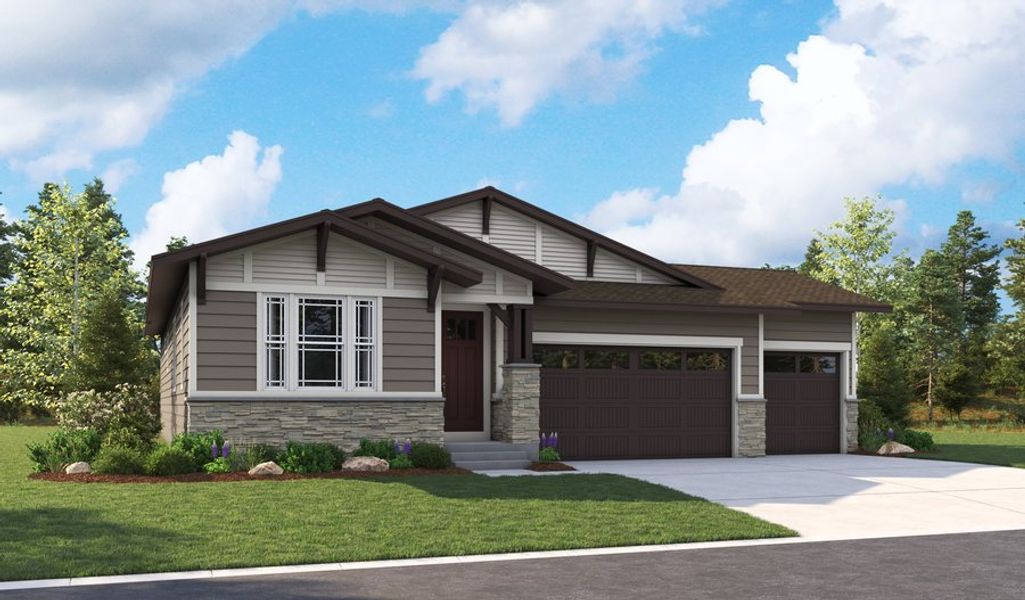 Avalon-D195-KinstonAtCenterra Elevation B (3-car)