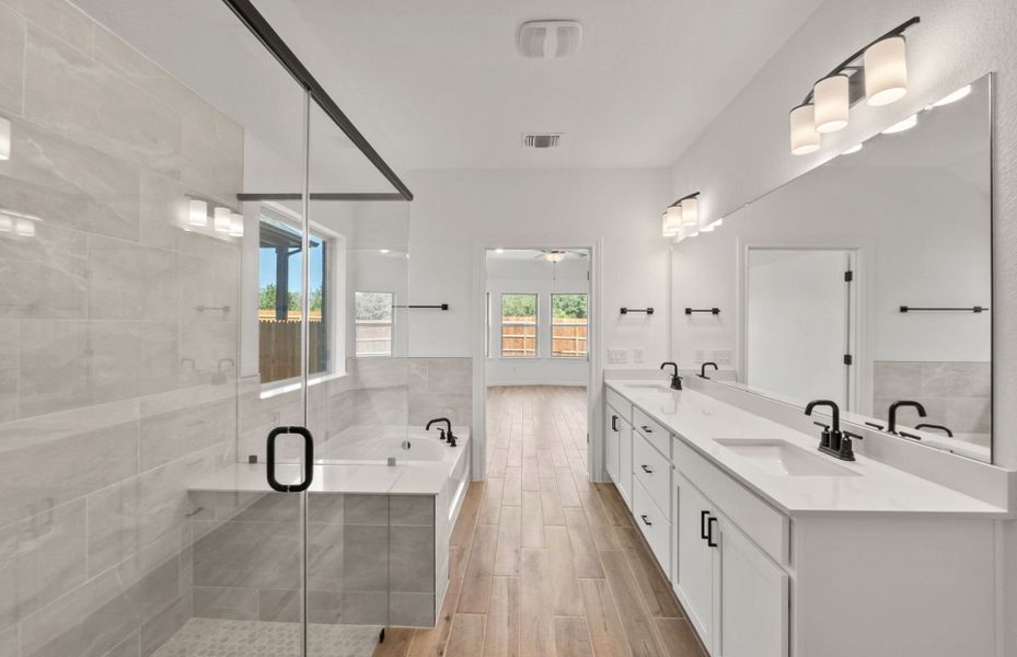 Furnished interior view inside a new home in Saddleback at Santa Rita Ranch, Liberty Hill (Image 13). Furnished interior view inside a new home in Saddleback at Santa Rita Ranch, Liberty Hill (Image 13).