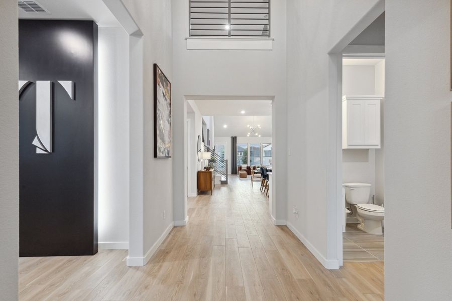 Hallway in the Monet II home plan by Trophy Signature Homes – REPRESENTATIVE PHOTO