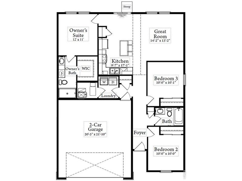 2D floor plan layout of this home in Union Colony West, Greeley, CO (Image 4). 2D floor plan layout of this home in Union Colony West, Greeley, CO (Image 4).
