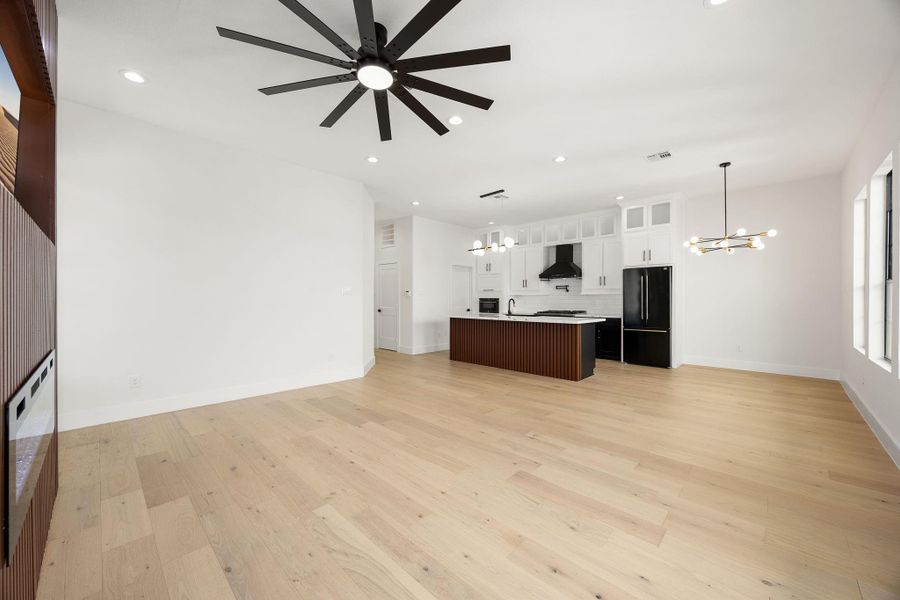 Stepping back inside, this view captures the seamless flow between the balcony and the open living space.