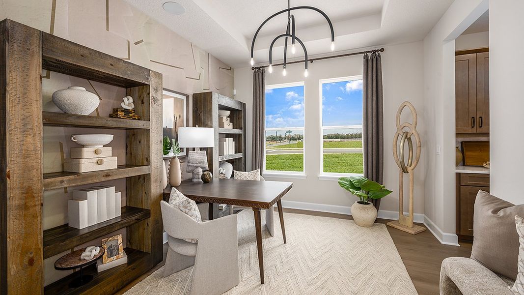 Representative furnished interior of a home built from the Longboat by Taylor Morrison in Center Lake Ranch Community Group Page, St. Cloud (Image 12).