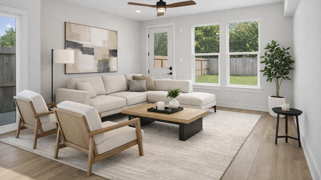 Furnished interior view inside a new home in , Houston (Image 11). Furnished interior view inside a new home in , Houston (Image 11).