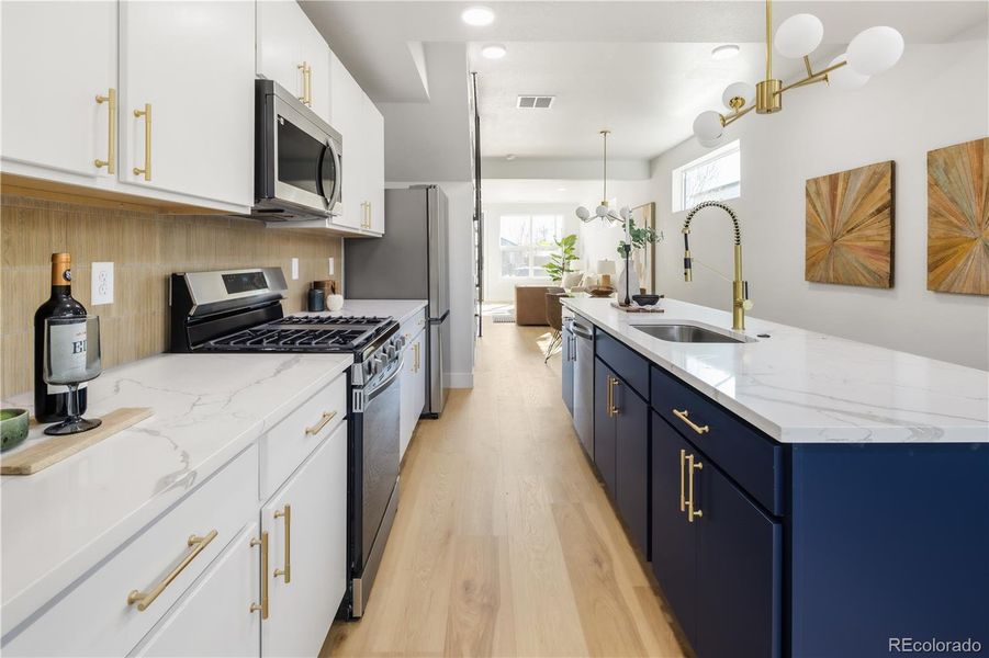 Furnished interior view inside a new home in , Denver (Image 20).