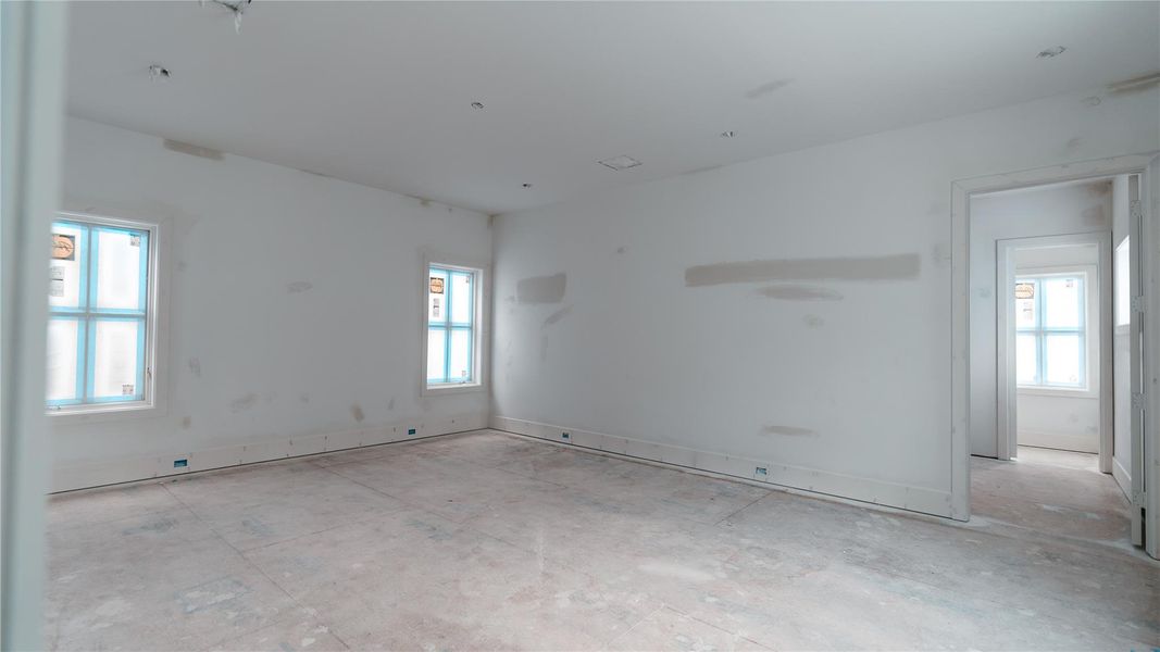 Spacious primary bedroom