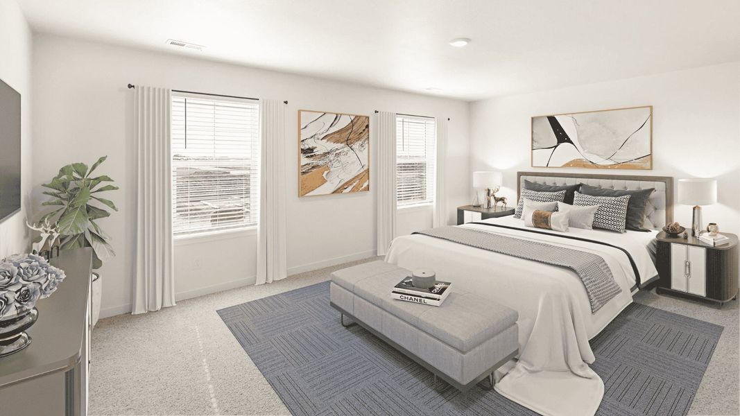 Furnished interior view inside a new home in Spring Valley Ranch, Elizabeth (Image 10). Furnished interior view inside a new home in Spring Valley Ranch, Elizabeth (Image 10).