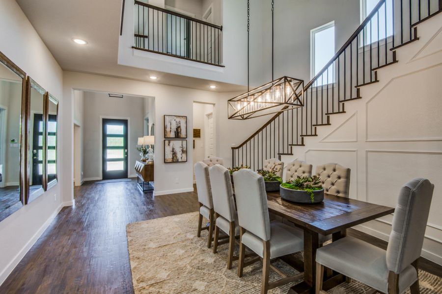 Representative furnished interior of a home built from the Monte Carlo by Sandlin Homes in Lakesong, Midlothian (Image 6).