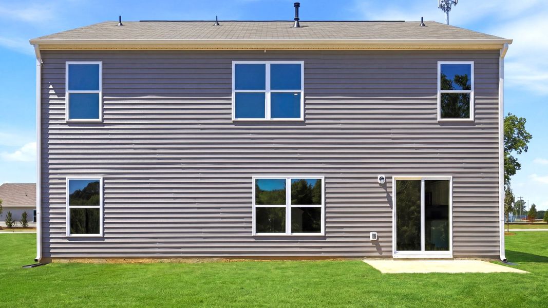 Exterior details and patio area of a home in Bynum Farms, Farmville (Image 24).