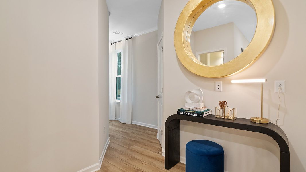 Furnished interior view inside a new home in Auburn Ridge, Riverdale (Image 6). Furnished interior view inside a new home in Auburn Ridge, Riverdale (Image 6).
