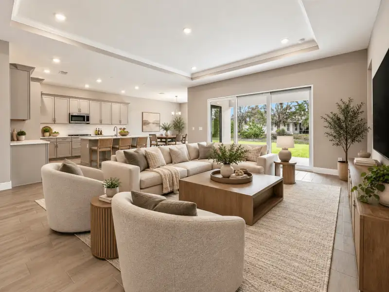 Furnished interior view inside a new home in River Preserve Estates, Parrish (Image 3). Furnished interior view inside a new home in River Preserve Estates, Parrish (Image 3).