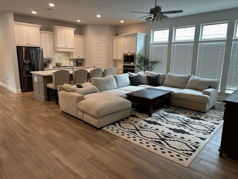 Furnished interior view inside a new home in Grand Central Park 45', Conroe (Image 13).