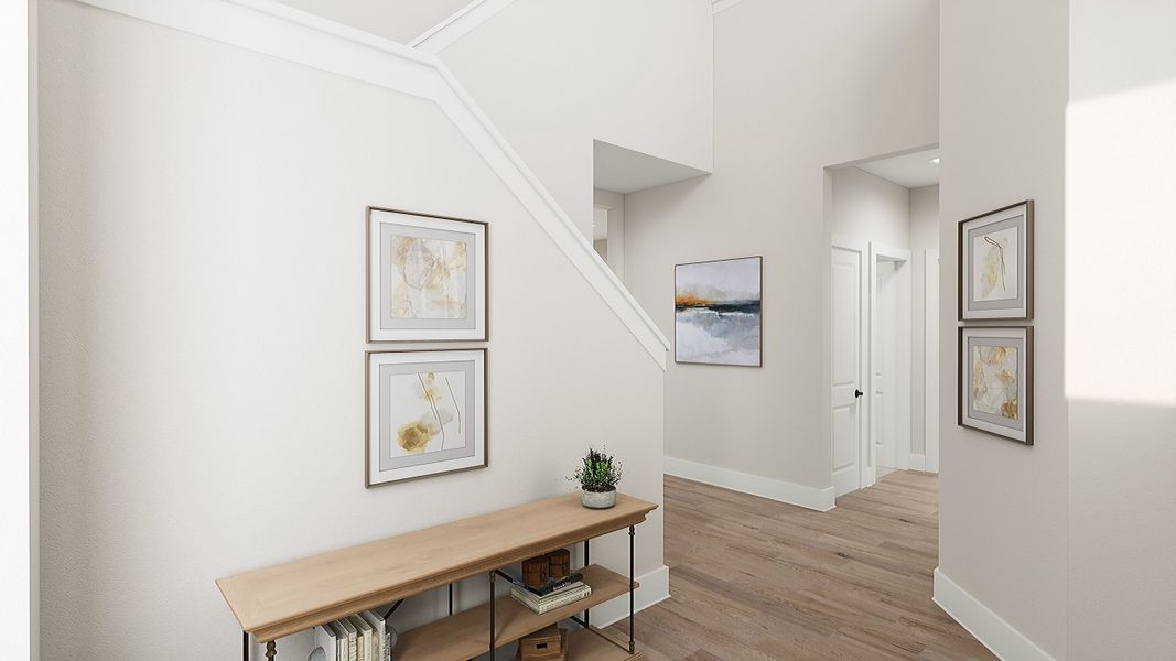 Representative furnished interior of a home built from the Avery by Tri Pointe Homes in The Meadows, Denton (Image 3).