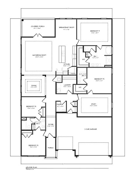 2D floor plan layout of this home in Liberty, Panama City, FL (Image 4).