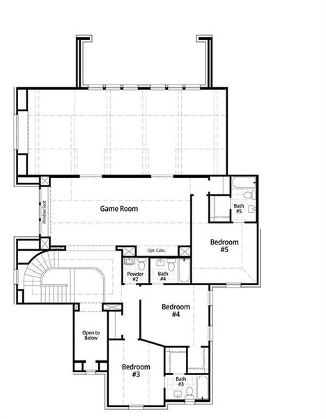2D floor plan layout of this home in Saddle Star Estates, Rockwall, TX (Image 3).