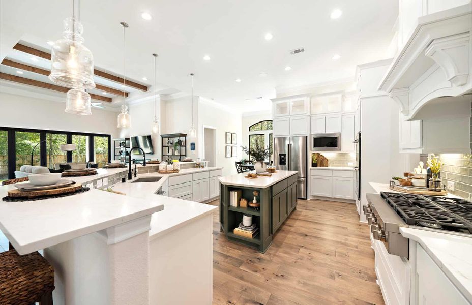 Representative furnished interior of a home built from the 3546 by Ravenna Homes in The Woodlands Hills 65′, Willis (Image 14).