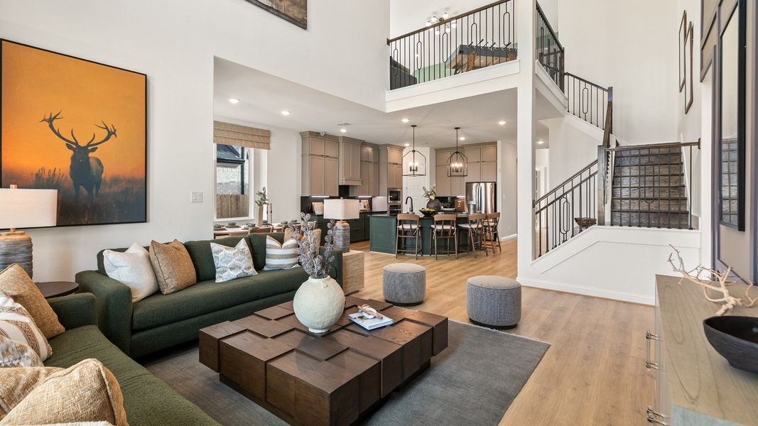 Representative furnished interior of a home built from the Rosewood by DRB Homes in Brookewater, Rosenberg (Image 14).