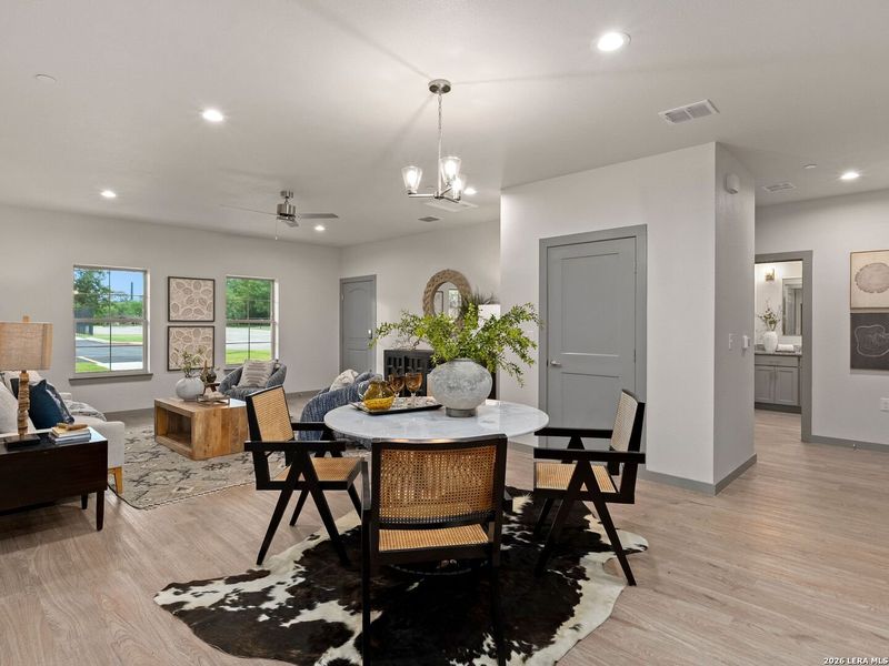 Furnished interior view inside a new home in , New Braunfels (Image 15).