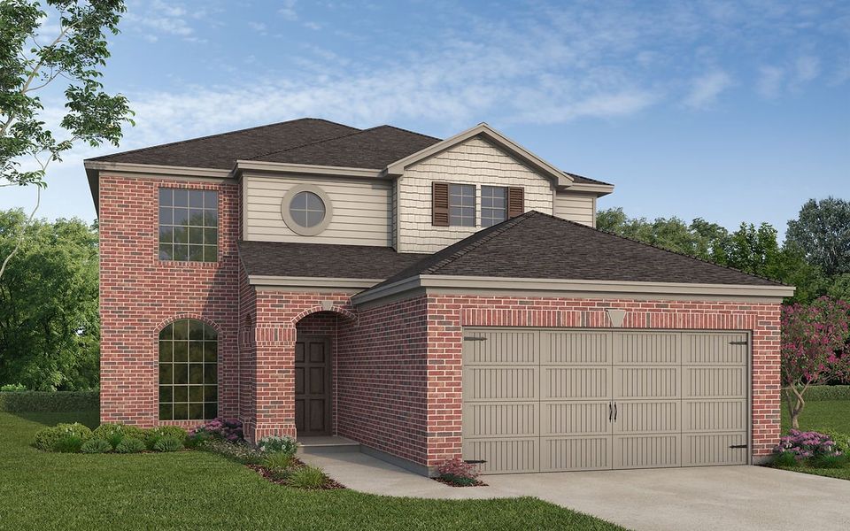Representative exterior photo of a completed home built from the Wheeler by Kendall Homes in Columbia Lakes, West Columbia, TX (Image 5).