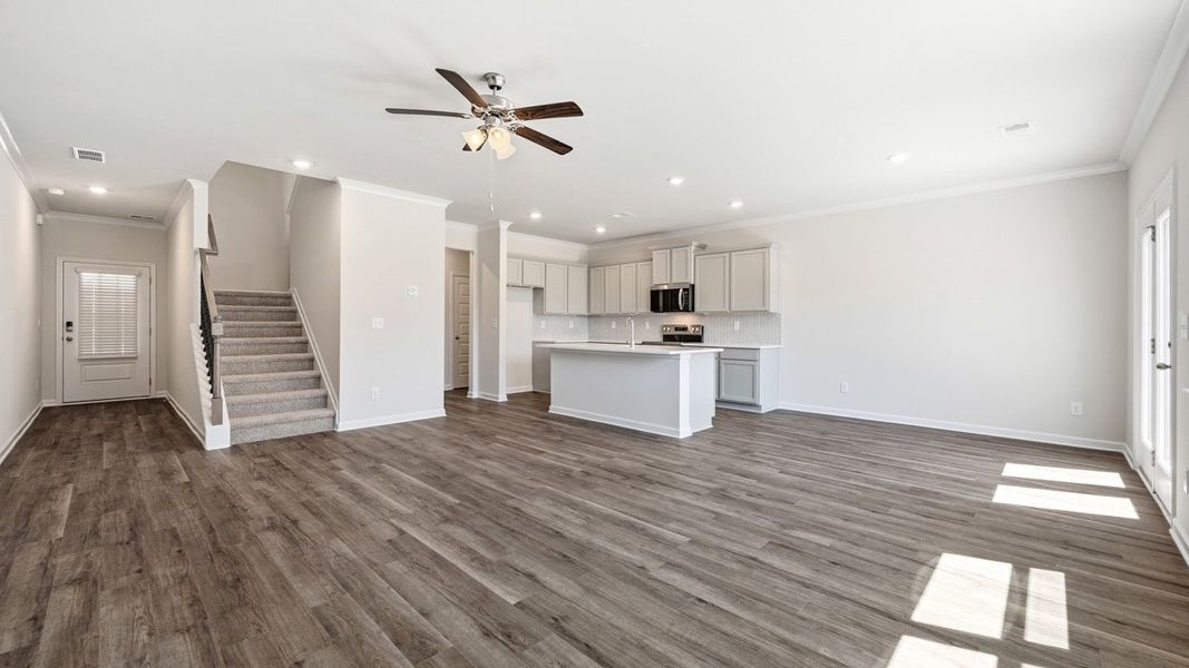 Spacious, unfurnished interior of a new home in Independence Villas and Townhomes, Loganville (Image 14). Spacious, unfurnished interior of a new home in Independence Villas and Townhomes, Loganville (Image 14).