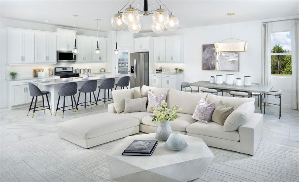 Furnished interior view inside a new home in Wellen Park, Venice (Image 6).