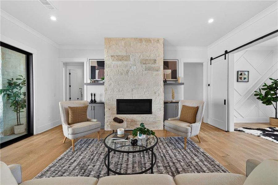 Furnished interior view inside a new home in , White Plains (Image 50).
