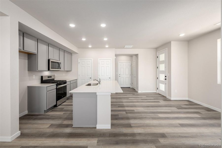 Furnished interior view inside a new home in , Thornton (Image 10).