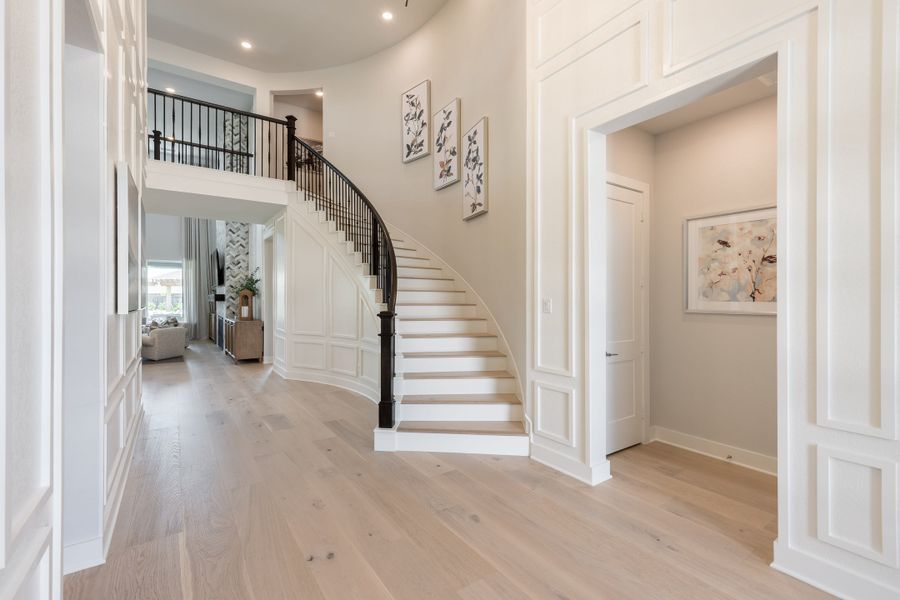Representative unfurnished interior of a home built from the Woodbridge by Tri Pointe Homes in Bridgeland, Cypress (Image 20).