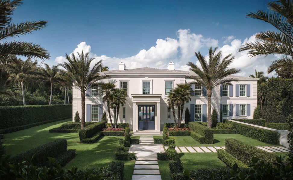 Front exterior of a new home in , Palm Beach, FL, highlighting curb appeal (Image 2). Front exterior of a new home in , Palm Beach, FL, highlighting curb appeal (Image 2).