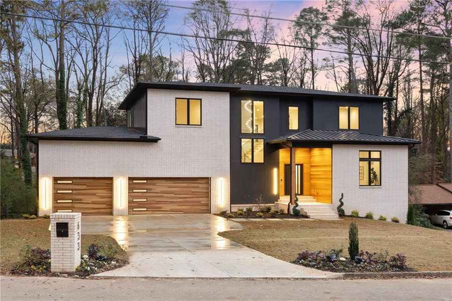 Front exterior of a new home in , Sandy Springs, GA, highlighting curb appeal (Image 1). Front exterior of a new home in , Sandy Springs, GA, highlighting curb appeal (Image 1).