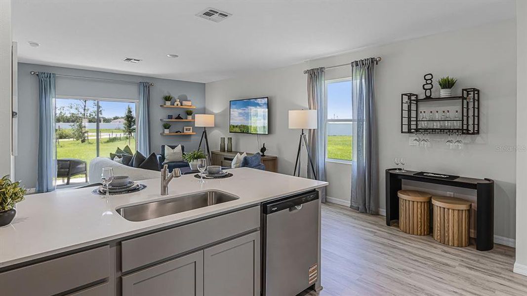 Furnished interior view inside a new home in Harmony at Lake Eloise, Winter Haven (Image 9).