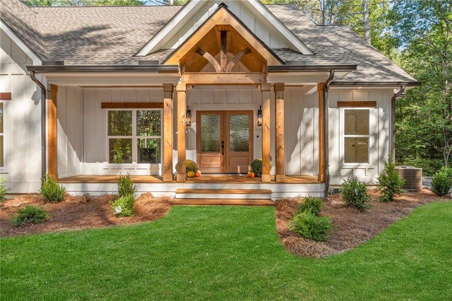 Exterior details and patio area of a home in , Dahlonega (Image 40).