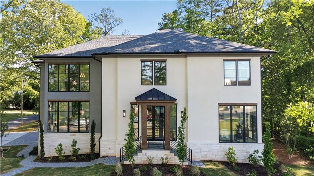 Front exterior of a new home in , Alpharetta, GA, highlighting curb appeal (Image 28).