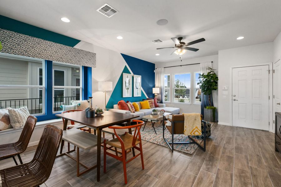 Furnished interior view inside a new home in Whisper Valley, Manor (Image 10).
