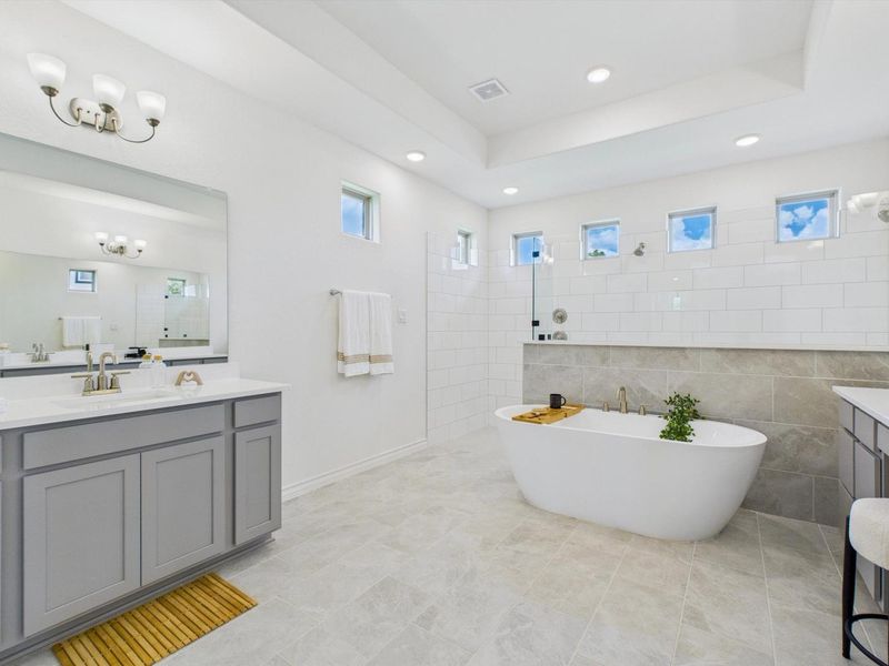Furnished interior view inside a new home in Potranco Oaks, Castroville (Image 32).