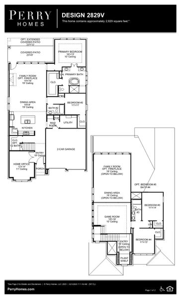 Floor Plan for 2829V