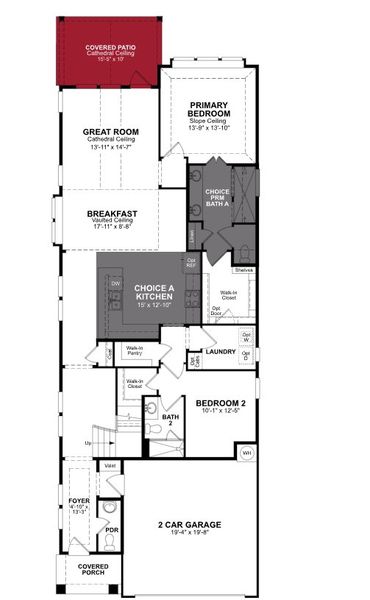 2D floor plan layout of this home in Amira, Tomball, TX (Image 2).