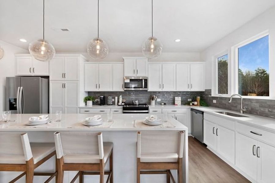 Representative furnished interior of a home built from the Jasper by True Homes in Autumn Ridge, High Shoals (Image 4).