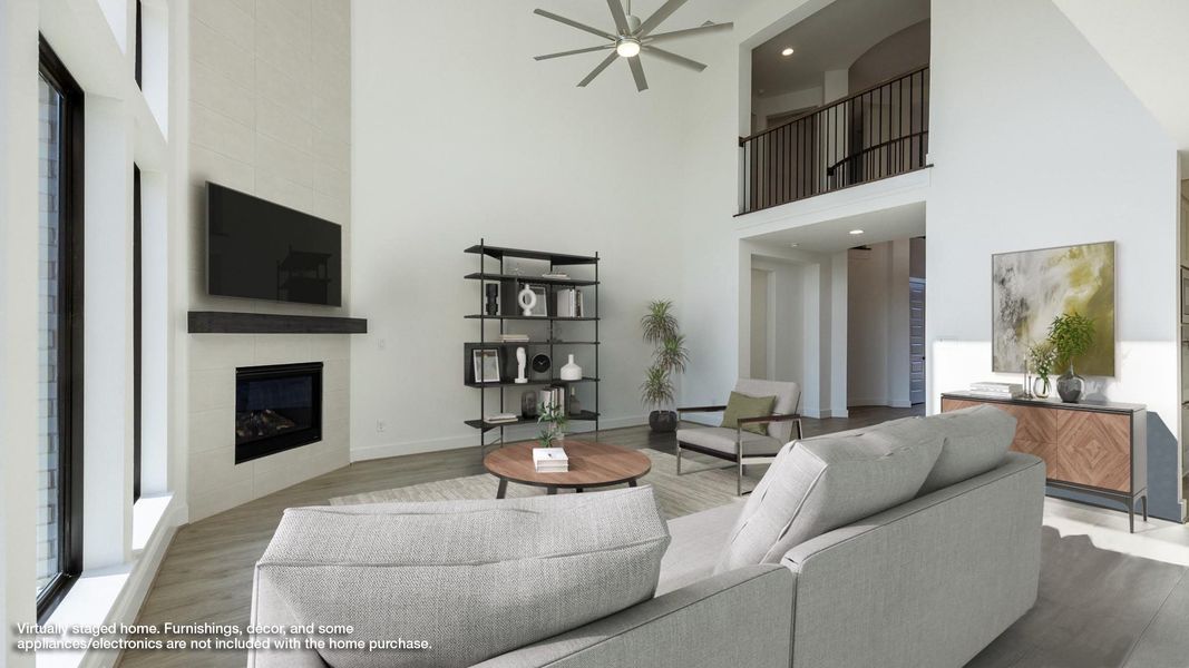 Furnished interior view inside a new home in Parkside On The River West 70'/80', Georgetown (Image 4).