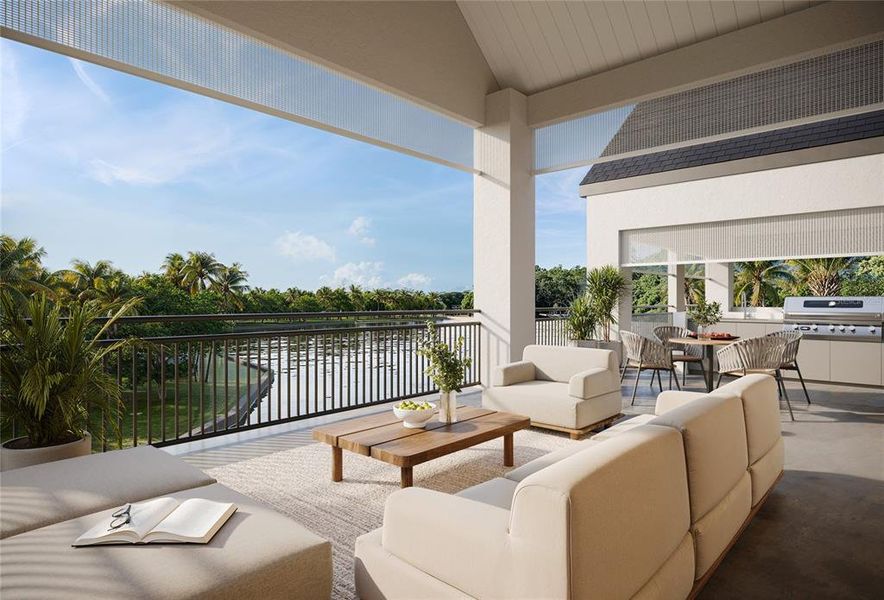 Exterior details and patio area of a home in , Sarasota (Image 3).